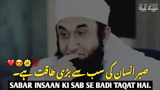 Sabar Status Molana Tariq Jameel - Tariq Jameel WhatsApp Status - Sabar Ki Taqat - Islamic Status -