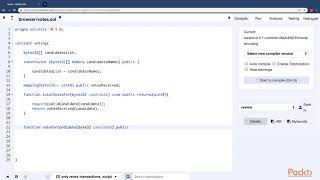Learning Ethereum 2.0 : Let’s Create a Contract for Our Voting DApp | packtpub.com