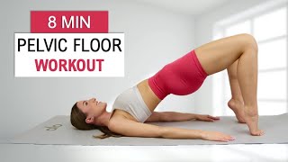 8 MIN PELVIC FLOOR WORKOUT | Strengthen your Pelvic Floor and Core with 16 different exercises