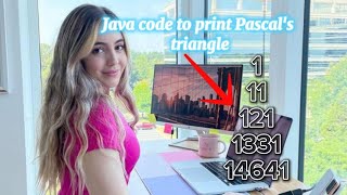 Java programming - to print Pascal's triangle using Eclipse IDE