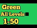 Green All Levels 1 till 50 Green Puzzle Game|Bart Bonte Game Walkthrough