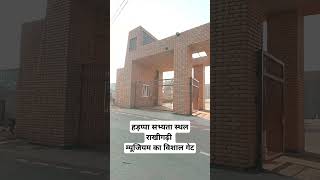 Big Gate of the Archeological Museum in Harappan Site Rakhigarhi। राखीगढ़ी के म्यूजियम का बड़ा गेट।