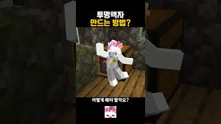 투명 액자 만들기 (마인크래프트)