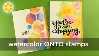 Watercoloring ONTO stamps