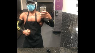 Working out in just a apron @ planet fitness (naked) prank!