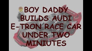 Daddy builds boy's Lego \