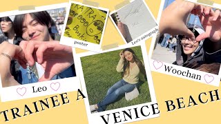 Trainee A Busking at Venice Beach VLOG (220327) // I GOT LEO'S AUTOGRAPH!! | ShilaBui