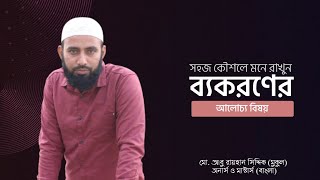 ধ্বনিতত্ত্ব, শব্দতত্ত্ব, বাক্যতত্ত্ব ও অর্থতত্ত্ব / ব্যাকরণের আলোচ্য বিষয় মনে রাখার সহজ কৌশল