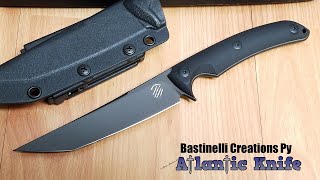 BASTINELLI CREATIONS PY BOHLER N690 STAINLESS TANTO BLACK G10 FIXED KNIFE 207