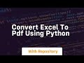 Convert excel to pdf using python