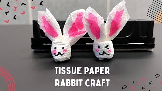 How To Make A Cute Bunny With A Tissue Paper | Diy Decoration | 5 Mins Craft