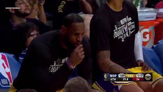 LeBron Enjoys Courtside Red Vine Licorice After Handling Zion's Pelicans