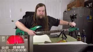 String and Strobe an Ibanez SR800 4 String Bass Guitar with Hipshot Bass Xtender (D tuner)