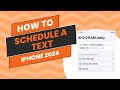 How to Schedule a Text on iPhone 2024 | Teach Mom Now