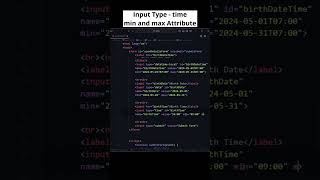 HTML Input Type Time with Min and Max Attributes - Full Tutorial! #htmlform #codewithmayur