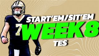 MUST START and SIT Tight Ends for Week 8!