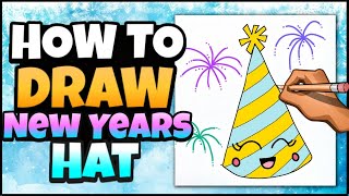🎉How to Draw a New Years Hat 🎉 | Art for Kids | Brain Break