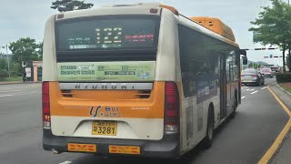 울산 u bus 유진버스 122번 주행영상 (현대자동차2공장~효문교차로)구간