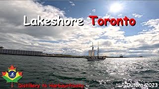 Bicicleta em Toronto | Cycling in Toronto fall | Downtown | Distillery to Harbourfront | 4k |  🍁🍂