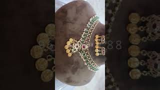 1gram gold trendy  jali mala set ,price 1850