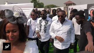 Dr. Osei Kwame Despite and Dr. Ofori Sarpong pull-up in a hand style to Agaga’s funeral