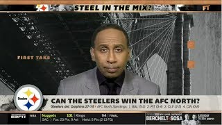 ESPN FIRST TAKE | Stephen A. "overrated" Steelers def. Dolphins 27-14; AFC North: #1.BAL #2.PIT..