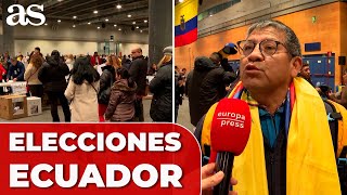 ECUATORIANOS votan en las ELECCIONES PRESIDENCIALES y cargan \