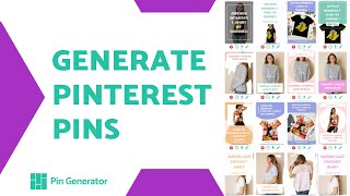 How to use Pin Generator | Generate & Schedule Pinterest Pins