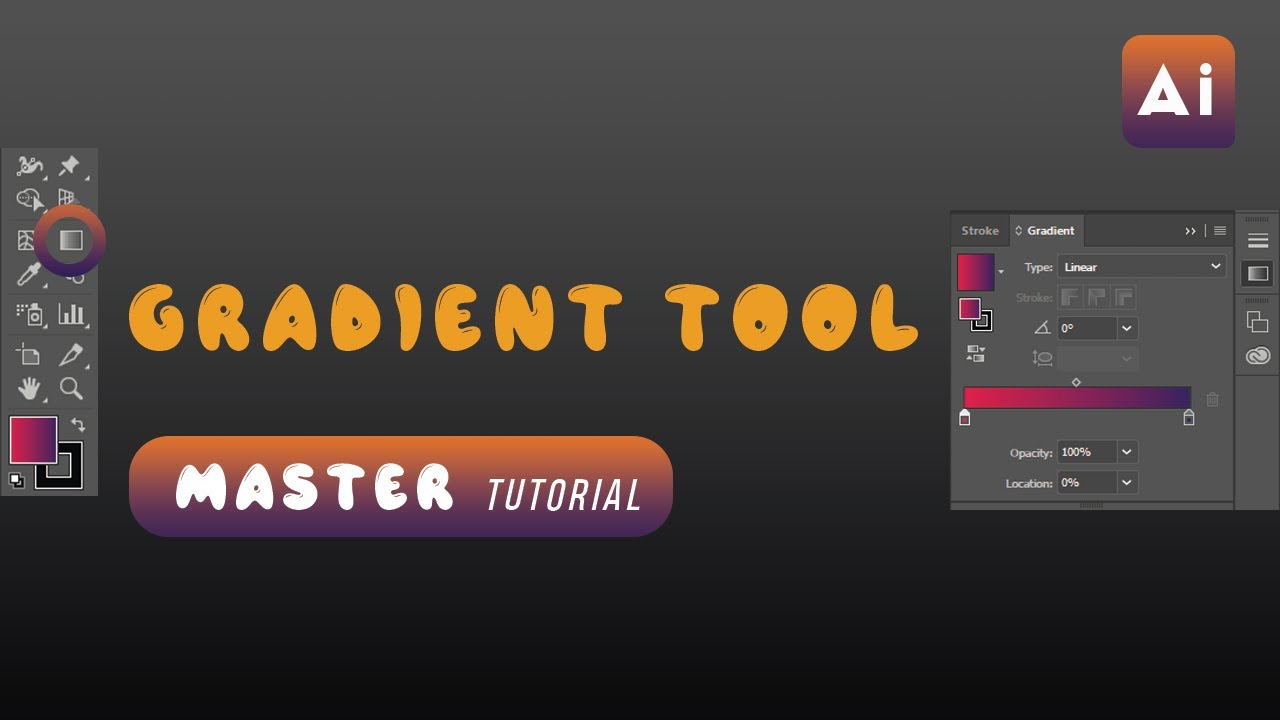Tutorial How To Use Gradient Tool With Adobe Illustrator Step By Step