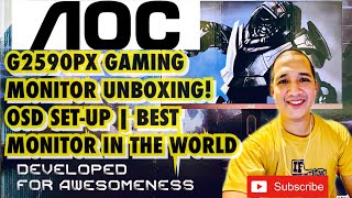 AOC G2590PX GAMING MONITOR UNBOXING | BEST GAMING MONITOR IN THE WORLD