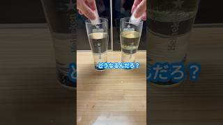 【実験】油と水の中に氷を入れると、、、！？ #実験 #科学 #science #おうち時間 #shorts #short