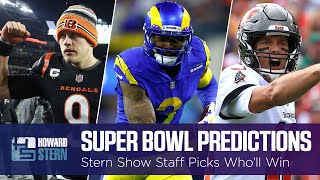 Stern Show Staff Predicts Who Will Win Super Bowl LVI