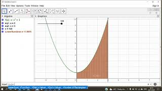 Geogebra Tutorial Riemann Sum