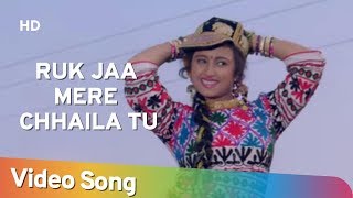 Ruk Jaa Mere Chhaila Tu (HD) | Ishq Mein Jeena Ishq Mein Marna (1994) | Popular Sadhana Sargam Hits