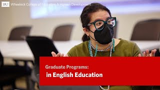 BU Wheelock's Graduate Programs in English Education