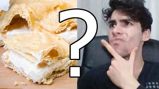 Latino tries polish cake for the first time *karpatka* cooking and reaction