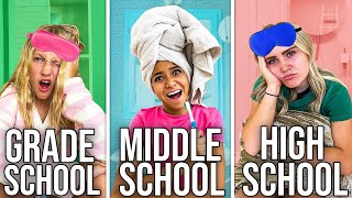 HIGH SCHOOL vs MIDDLE SCHOOL vs ELEMENTARY | Night Routine w/16 KiDS!