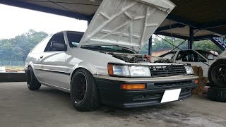 名阪スポーツランド　AE86でドリフト！ コース前半　頭文字D 秋山渉　イニシャルD　4AG 4A-G