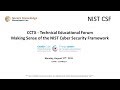 CCTX Presentation on NIST CSF Aug 2018