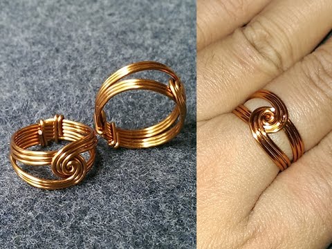 How to make wire twisted round ring - handmade copper jewelry 132 How to make wire twisted round ring - handmade copper jewelry 132