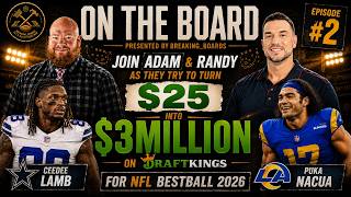 $25 to $3,000,000?! | DraftKings NFL BestBall 2026 Challenge | On The Board Ep. 2