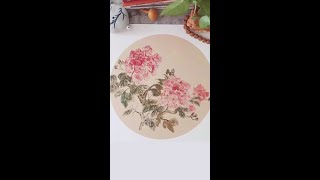 水墨畫：毛遂自薦我的牡丹   Peony  모란  #Shorts