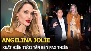 Angelina Jolie xuất hiện tươi tắn bên Pax Thiên