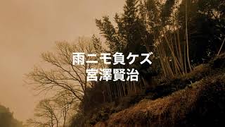 【夜更かしのお供に】雨ニモ負ケズ　宮沢賢治【朗読】