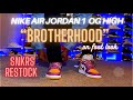 ON FOOT + LACE SWAP | NIKE AIR JORDAN 1 OG HIGH “BROTHERHOOD“ | UNBOXING