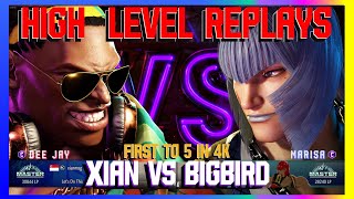 (XIAN) Deejay vs (BIGBIRD) Marisa - ***FT5 in 4K*** Street Fighter 6 - High Level Replays!!!