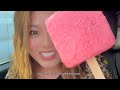 asmr big chocolate cake race *big bites* trying 6 kinds of dubai chocolates candy ice cream bars