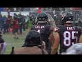 chicago bears winning celebration in the rain