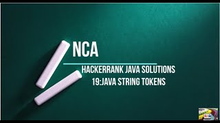19:Java String Tokens || Hackerrank java solutions