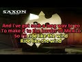 Saxon - Ride Like the Wind | KARAOKE | Lyrics